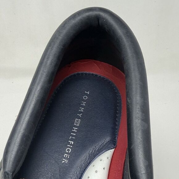 Tommy Hilfiger Lug Sole Boat Shoes Mens 11.5 Blue Leather 3 Eye Chunky Prepcore - Picture 13 of 16